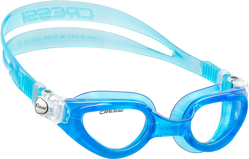 Cressi Adult Swimming Goggles with Flat Lenses for Natural Vision | Right Made in Italy Sporting Goods > Outdoor Recreation > Boating & Water Sports > Swimming > Swim Goggles & Masks Cressi Blue/Blue Contemporary 