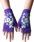Gloves Mittens Men Women Handmade Gloves Winter Hand Warmers Stylish Gloves Mittens for Women Cold Weather Heated Winter Sporting Goods > Outdoor Recreation > Boating & Water Sports > Swimming > Swim Gloves Bmisegm Purple One Size 