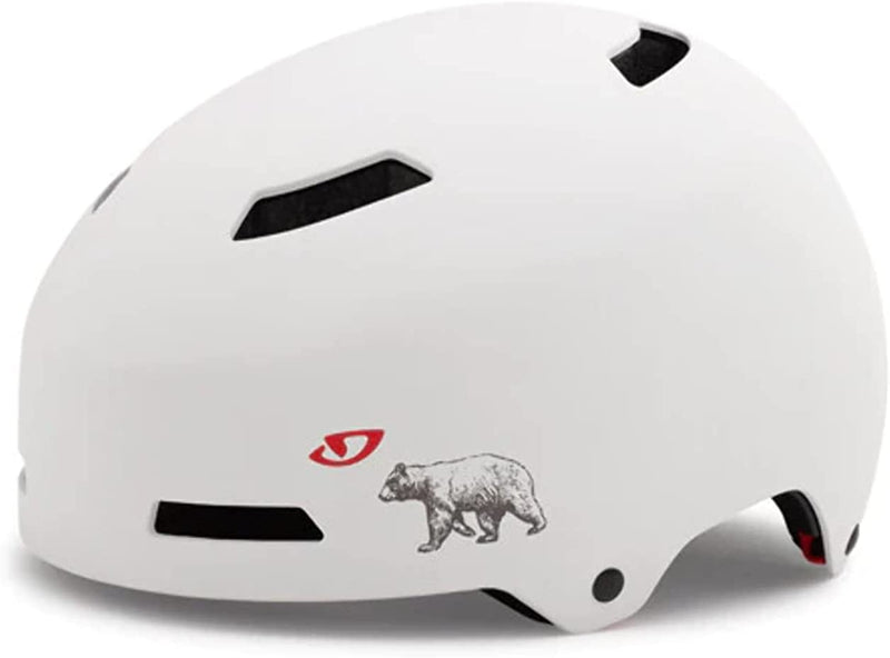 Giro Dime Youth Cycling Helmet Sporting Goods > Outdoor Recreation > Cycling > Cycling Apparel & Accessories > Bicycle Helmets Giro Matte White CA Bear (Discontinued) Small (51-55 cm) 