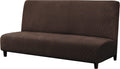 Subrtex Stretch Armless Sofa Slipcover Foldable Futon Cover Sofa Bed Washable Removable Furniture Protector (Celadon) Home & Garden > Decor > Chair & Sofa Cushions SUBRTEX Chocolate  
