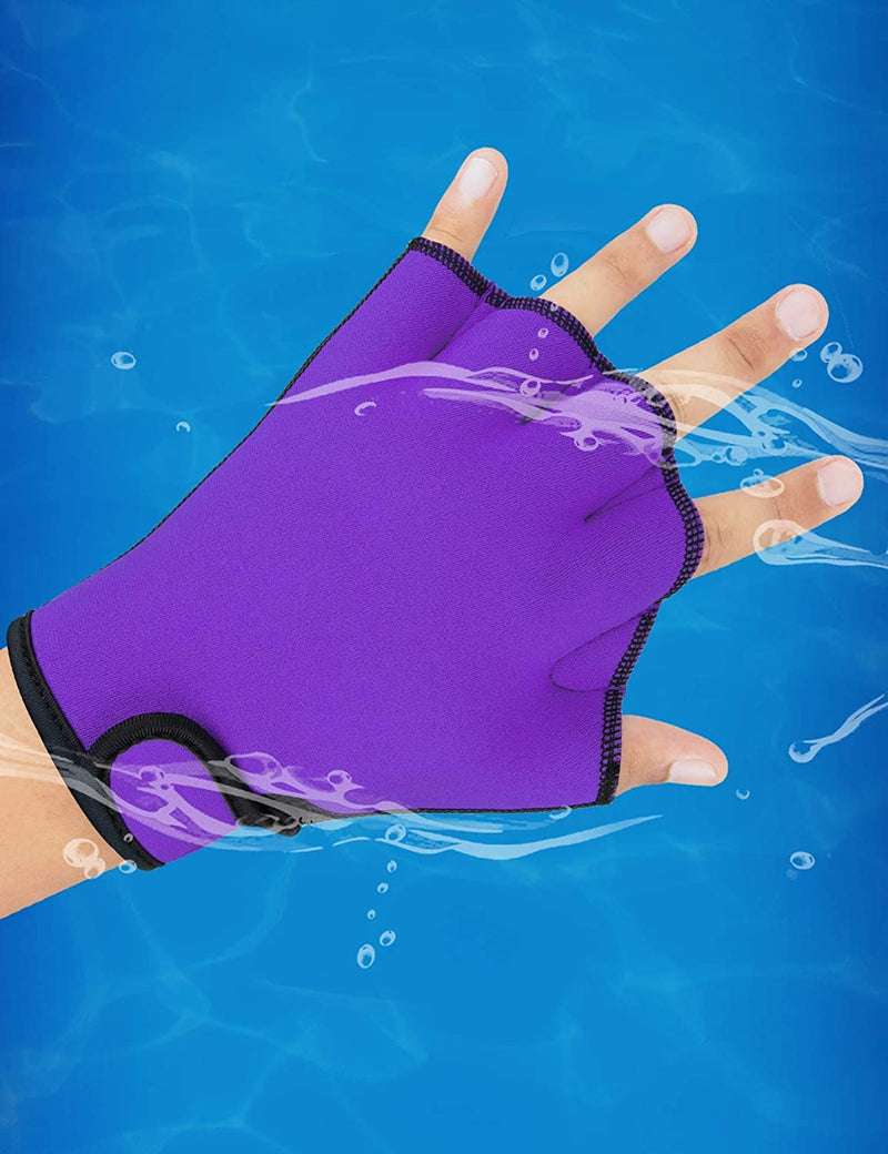 Fitst4 Aqua Gloves Webbed Paddle Swim Gloves Fitness Water Aerobics and Swimming Resistance Training Gloves for Men Women Children Sporting Goods > Outdoor Recreation > Boating & Water Sports > Swimming > Swim Gloves FitsT4 Sports   