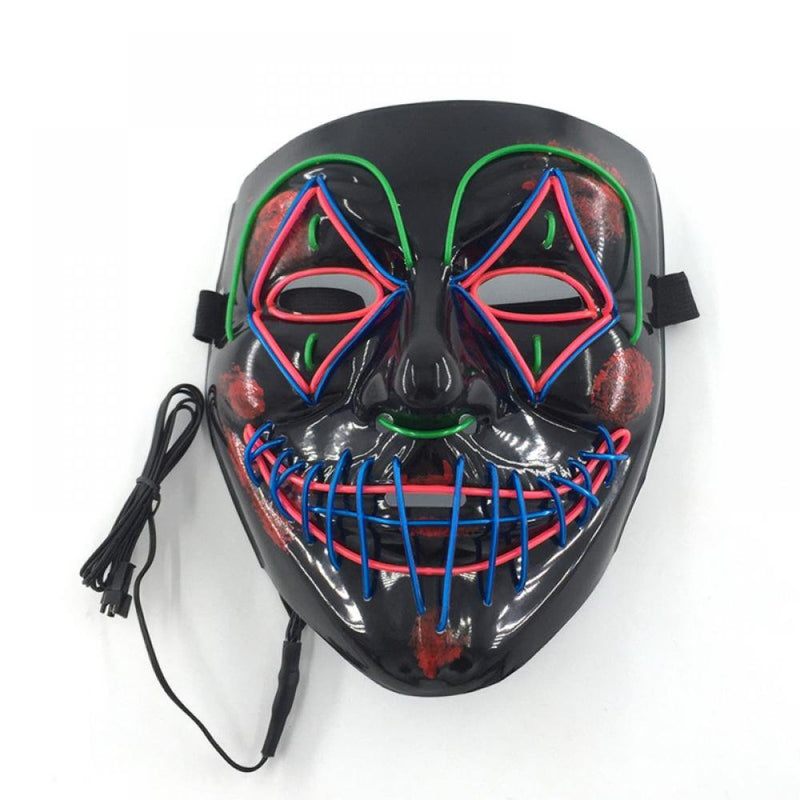 Halloween Scary Mask Cosplay Led Costume Mask EL Wire Light up for Halloween Festival Party Apparel & Accessories > Costumes & Accessories > Masks MAXCOZY   