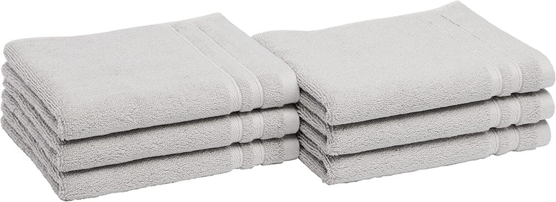Cotton Bath Towels, Made with 30% Recycled Cotton Content - 2-Pack, White Home & Garden > Linens & Bedding > Towels KOL DEALS Light Grey Hand Towels 