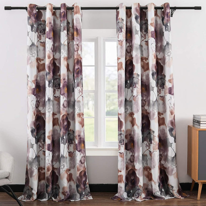 Leeva Blackout Curtains for Bedroom, Vivid Leaves Print Thermal Insulated Window Treatment Room Darkening Curtain Drapes for Living Room Studio, 2 Panels, 52X96, Green Home & Garden > Decor > Window Treatments > Curtains & Drapes Leeva A4 52x84 