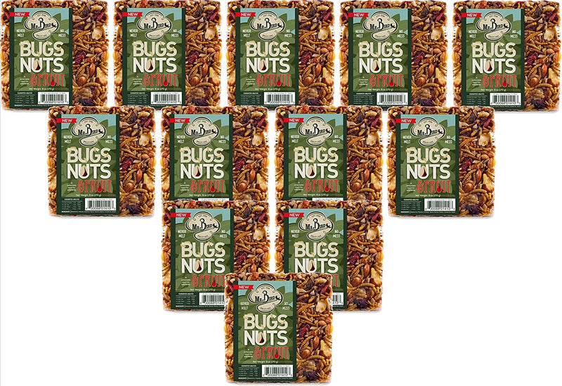 Mr. Bird 6-Pack Bugs, Nuts, & Fruit Small Wild Bird Seed Cake 6 Oz. Animals & Pet Supplies > Pet Supplies > Bird Supplies > Bird Food Mr. Bird 12  