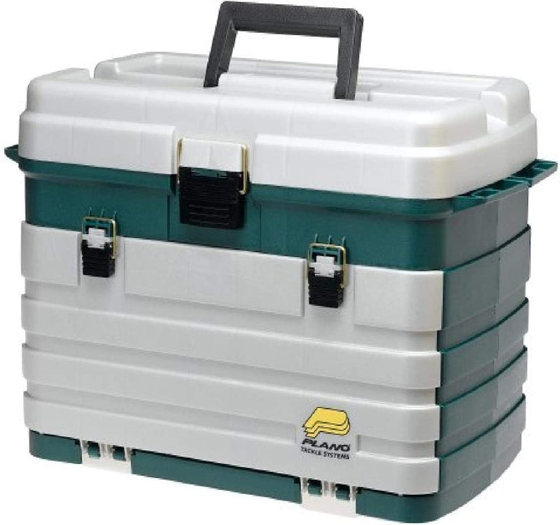 Plano 4-Drawer Tackle Box Green Metallic/Silver ,One Size Sporting Goods > Outdoor Recreation > Fishing > Fishing Tackle Dreme Corp   