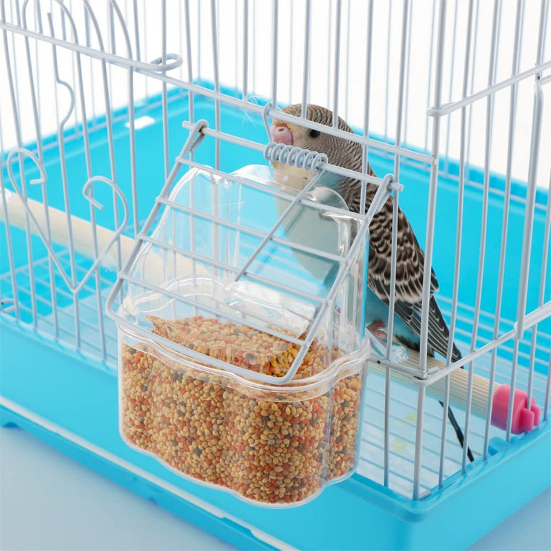 4 Pcs Bird Cage Feeder Plastic Cups Acrylic Feeding Bowl Anti- Splashing Water Food Feeder Box (For Bird Cage with Spring Door) Animals & Pet Supplies > Pet Supplies > Bird Supplies > Bird Cage Accessories > Bird Cage Food & Water Dishes DQITJ   