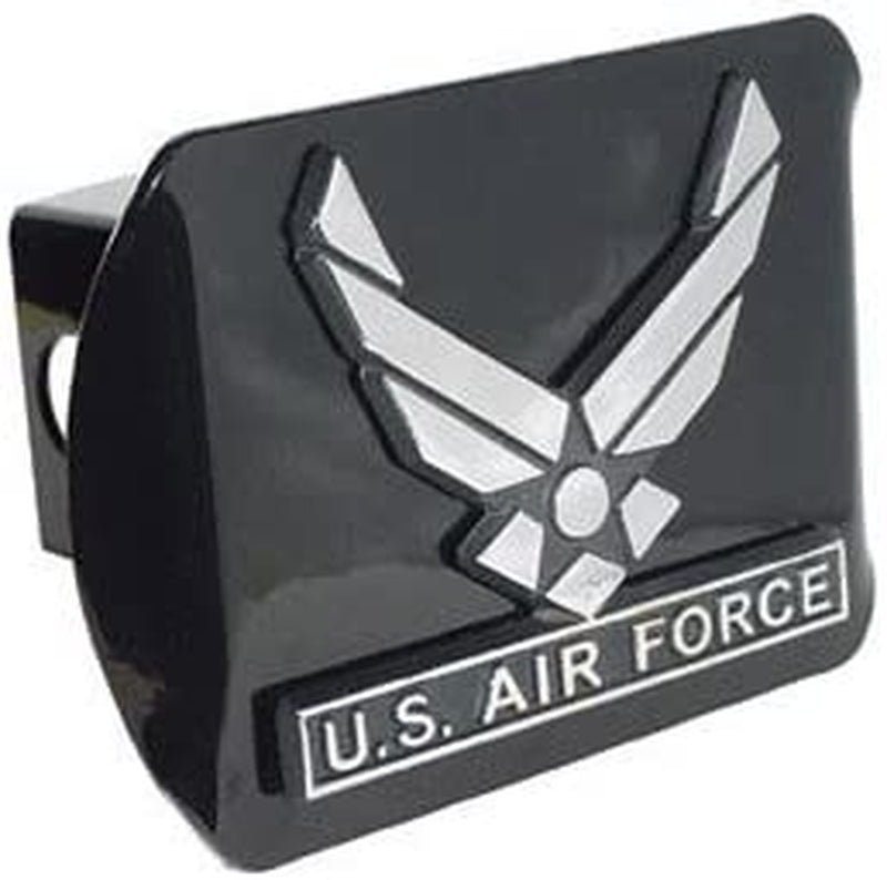 MVP Accessories US Air Force Wings Black Metal Trailer Hitch Cover with Metal Logo Sporting Goods > Outdoor Recreation > Winter Sports & Activities AMG   