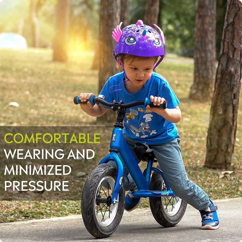 Outdoormaster Toddler Kids Bike Helmet Unicorn Bicycle Helmet for Girl Boy- Multi-Sport 2 Sizes Adjustable Safety Helmet for Children (Age 5-12), 9 Vents for Kids Skating Cycling Scooter Sporting Goods > Outdoor Recreation > Cycling > Cycling Apparel & Accessories > Bicycle Helmets OutdoorMaster   