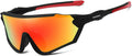 VAGHOZZ Polarized Cycling Sunglasses UV Protection for Men Women Unisex Eyewear Shades for Driving Fishing Outdoor Running Sporting Goods > Outdoor Recreation > Cycling > Cycling Apparel & Accessories VAGHOZZ D3  