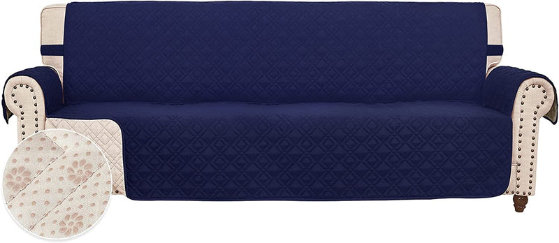 ROSE HOME FASHION Anti-Slip Sofa Cover for Leather Sofa, Couch Covers for 3 Cushion Couch, Slip-Resistant Couch Cover for Leather Sofa, Sofa Covers for Living Room, Couch Covers(Sofa:Darkgrey) Home & Garden > Decor > Chair & Sofa Cushions Rose Home Fashion Navy 78"X-Large Sofa 