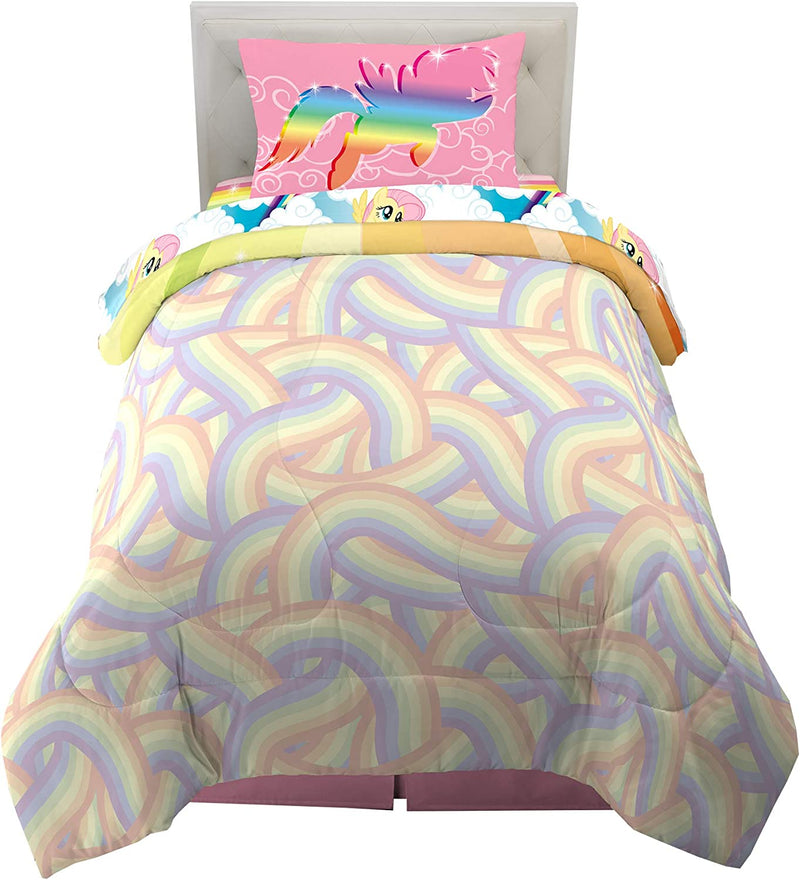 Franco Kids Bedding Super Soft Microfiber Comforter and Sheet Set, 4 Piece Twin Size, My Little Pony