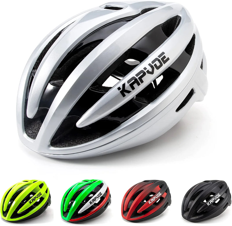KAPVOE Adult Bike Helmet Cycling Women Men MTB Specialized Adjustable Bicycle Helmets Sporting Goods > Outdoor Recreation > Cycling > Cycling Apparel & Accessories > Bicycle Helmets KAPVOE silver Large 