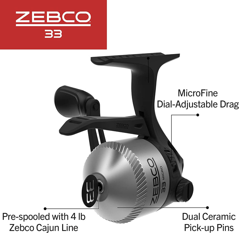 Zebco 33 Spincast Fishing Reel, Quickset Anti-Reverse with Bite Alert, Smooth Dial-Adjustable Drag, Powerful All-Metal Gears with a Lightweight Graphite Frame Sporting Goods > Outdoor Recreation > Fishing > Fishing Reels Zebco   