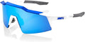 100% Speedcraft SL Sport Performance Sunglasses - Sport and Cycling Eyewear Sporting Goods > Outdoor Recreation > Cycling > Cycling Apparel & Accessories 100% New Matte White/Metallic Blue - Hiper Blue Multilayer Mirror Lens  