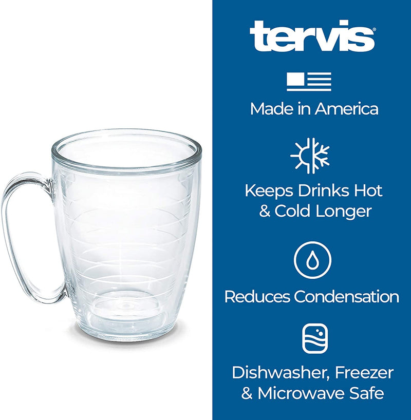 Tervis My Kids Have Paws Made in USA Double Walled Insulated Tumbler Cup Keeps Drinks Cold & Hot, 16Oz Mug, Clear