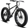 Mongoose Malus Adult Fat Tire Mountain Bike, 26-Inch Wheels, 7-Speed, Twist Shifters, Steel Frame, Mechanical Disc Brakes, Multiple Colors Sporting Goods > Outdoor Recreation > Cycling > Bicycles Pacific Cycle, Inc. Matte Black  