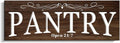 Pinetree Art Pantry Signs for Kitchen Rustic Farmhouse Pantry Room Wooden Sign Wall Decor Ready to Hang (13.7X4.7 Inch, GY) Home & Garden > Kitchen & Dining > Cookware & Bakeware Pinetree Art Bn 13.7X4.7 Inch 