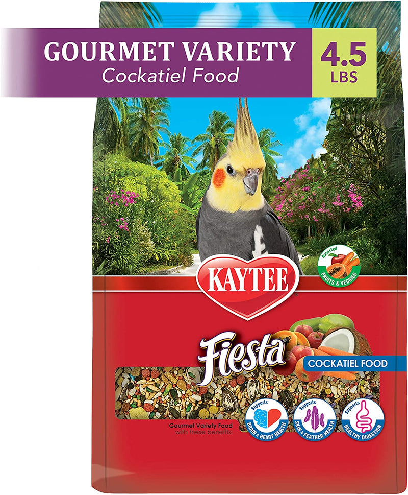 Kaytee Fiesta Cockatiel Pet Bird Food, 4.5 Pound Animals & Pet Supplies > Pet Supplies > Bird Supplies > Bird Food Kaytee 4.5 Pound (Pack of 1)  