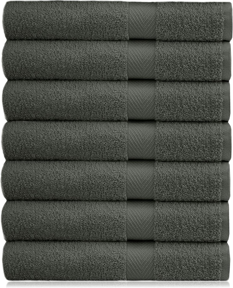 COTTON CRAFT Simplicity Washcloth Set -28 Pack 12X12- 100% Cotton Face Body Baby Washcloths - Quick Dry Lightweight Absorbent Soft Everyday Luxury Hotel Spa Gym Pool Camp Travel Dorm Easy Care - Navy Home & Garden > Linens & Bedding > Towels COTTON CRAFT Charcoal 7 Pack Bath Towel 