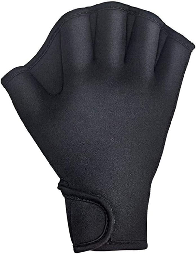 Ckuakiwu Swimming Training Webbed Swim Gloves for Men Women Adult Children Aquatic Fitness Water Resistance Training Black M Sporting Goods > Outdoor Recreation > Boating & Water Sports > Swimming > Swim Gloves Ckuakiwu Large  