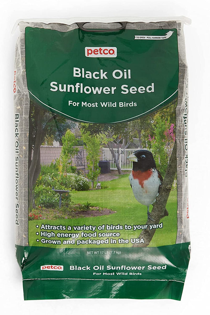 Petco Brand Black Oil Sunflower Seed Wild Bird Food, 8 Lb Bag, 8 LBS Animals & Pet Supplies > Pet Supplies > Bird Supplies > Bird Food Petco 17 Pound (Pack of 1)  