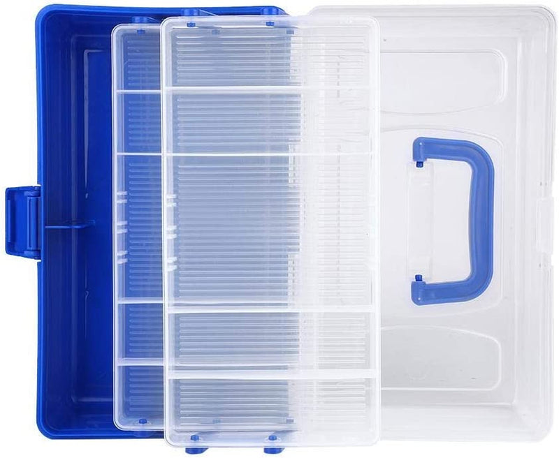 Dioche Fishing Tackle Box, 3 Layers Plastic Fishing Tackle Accessory Storage Hodler Box for Lures Hooks Sporting Goods > Outdoor Recreation > Fishing > Fishing Tackle Dioche   