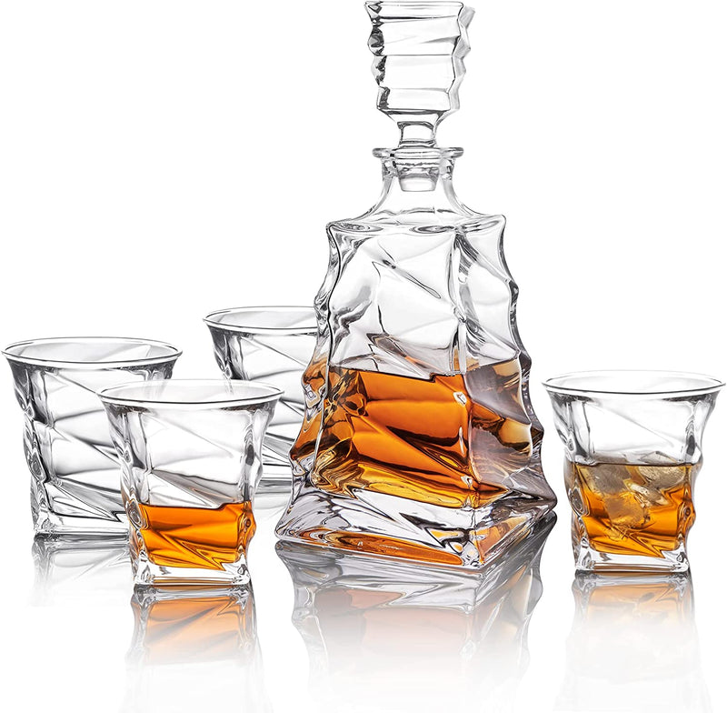Paysky Whiskey Decanter Set for Men Liquor Decanter Gift Crystal Glass Decanter (Whiskey Decanter Bottle 1) Home & Garden > Kitchen & Dining > Barware Paysky Clear  
