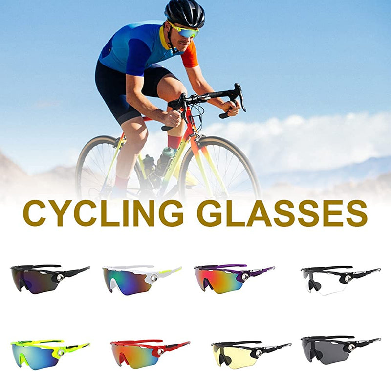 NYLWK Cycling Sunglasses P-V Sport Polarized Sunglasses,Uv 400 Protection Polarized Eyewear,Outdoor Sports Cycling Goggle Sporting Goods > Outdoor Recreation > Cycling > Cycling Apparel & Accessories NYLWK   