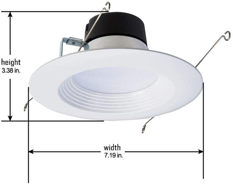 HALO 6 Inch Recessed LED Can Light - 6 Pack & LT560WH6930R-CA 5 In. and 6 Integrated LED Recessed Retrofit Downlight Trim, 90 CRI, Title 20 Compliant, 5 Inch and 6 Inch, 3000K Soft White Home & Garden > Lighting > Flood & Spot Lights HALO   