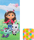 Gabby'S Dollhouse, Gabby, Mercat and Pandy Kids Bath/Pool/Beach Soft Absorbent Cotton Terry Towel with Washcloth 2 Piece Set, 50 in X 25 In, (Official Dreamworks Product) by Franco Home & Garden > Linens & Bedding > Towels Franco Gabby's Dollhouse 25" x 50" 