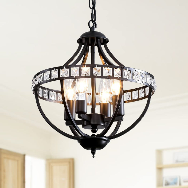Lanpesting Farmhouse Chandelier, Modern Hanging Pendant Lighting, 4-Light Rustic Ceiling Light Fixture, Vintage Chandelier for Hallway Foyer Dining Room Entryway Kitchen Island Bedroom Home & Garden > Lighting > Lighting Fixtures > Chandeliers Lanpesting CH-A155-4  