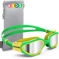 Kids Swim Goggles, YAKAON Polarized Swimming Goggles for Kids Age 6-14 Sporting Goods > Outdoor Recreation > Boating & Water Sports > Swimming > Swim Goggles & Masks YAKAON A1 Polarized Green Silver  