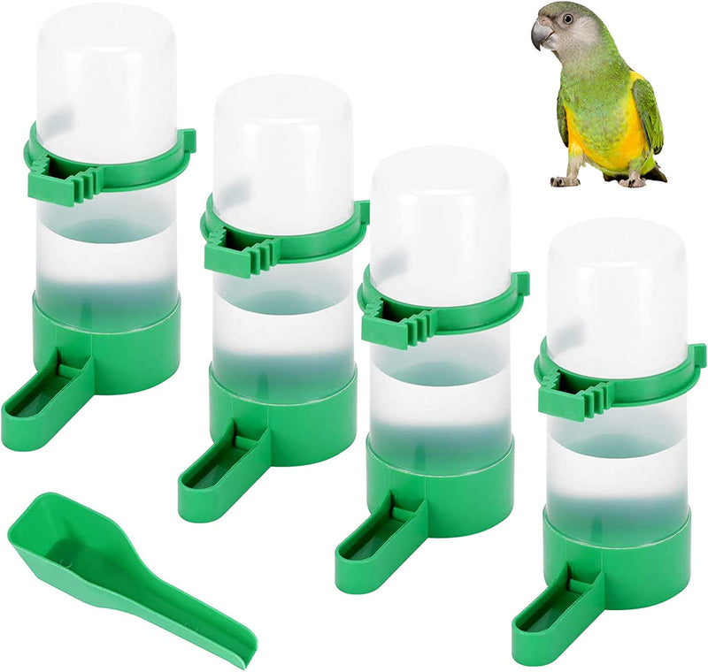 Gosear Bird Water Dispenser for Cage, 4Pcs Bird Water Bowl 140Ml Automatic No Mess Gravity Feeder Bird Watering Supplies for Pet Parrot, Parakeets, Cockatiel, Budgie Lovebirds and Other Birds Animals & Pet Supplies > Pet Supplies > Bird Supplies > Bird Cage Accessories > Bird Cage Food & Water Dishes Gosear 4PCS 140ml  