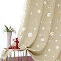 LORDTEX Snowflake Foil Print Christmas Curtains for Living Room and Bedroom - Thermal Insulated Blackout Curtains, Noise Reducing Window Drapes, 52 X 63 Inches Long, Dark Grey, Set of 2 Curtain Panels Home & Garden > Decor > Window Treatments > Curtains & Drapes LORDTEX Cream 52 x 84 inch 