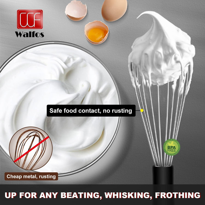 Stainless Steel Wire Whisk Set - 3 Packs Balloon Whisk, Thick Wire Wisk ＆ Strong Handles, Egg Frother for Cooking, Blending, Whisking, Beating and Stirring (8.5"+10"+11") Home & Garden > Kitchen & Dining > Kitchen Tools & Utensils Nobranded   
