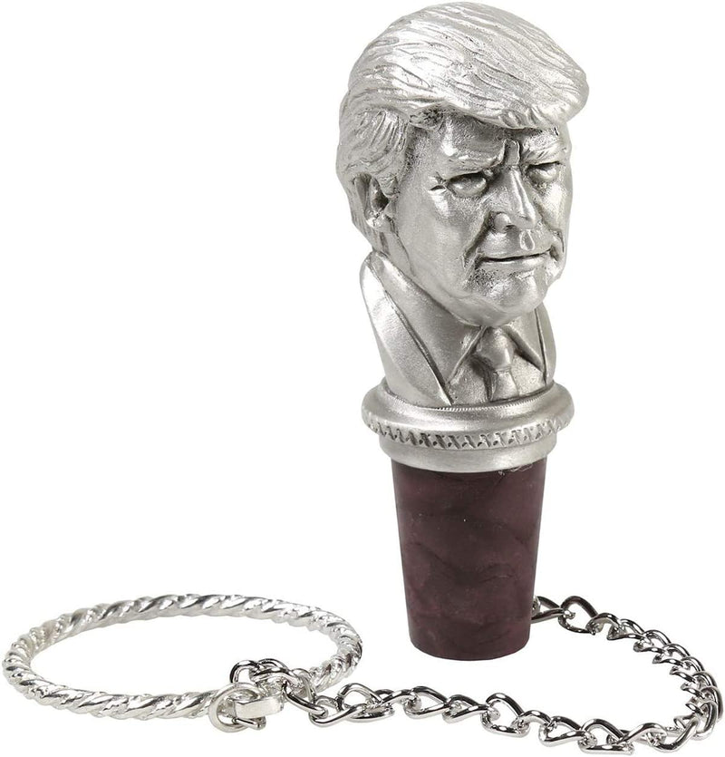 Heritage Pewter 45Th US President Donald Trump Wine Bottle Stopper | MAGA Bottle Topper for Wine, Liquor | Expertly Crafted Pewter Reusable Wine Cork with Gift Box Home & Garden > Kitchen & Dining > Barware Heritage Pewter   
