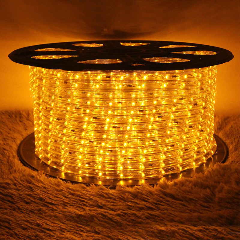 LED Rope Lights 110V Waterproof Connectable String Lights for Indoor Outdoor Garden Decorative Lighting Green Home & Garden > Decor > Seasonal & Holiday Decorations LamQee 100FT (2 x 50FT) Yellow 