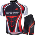 ZEROBIKE Men Breathable Quick Dry Comfortable Short Sleeve Jersey + Padded Shorts Cycling Clothing Set Cycling Wear Clothes Sporting Goods > Outdoor Recreation > Cycling > Cycling Apparel & Accessories ZEROBIKE Type 12 Large 