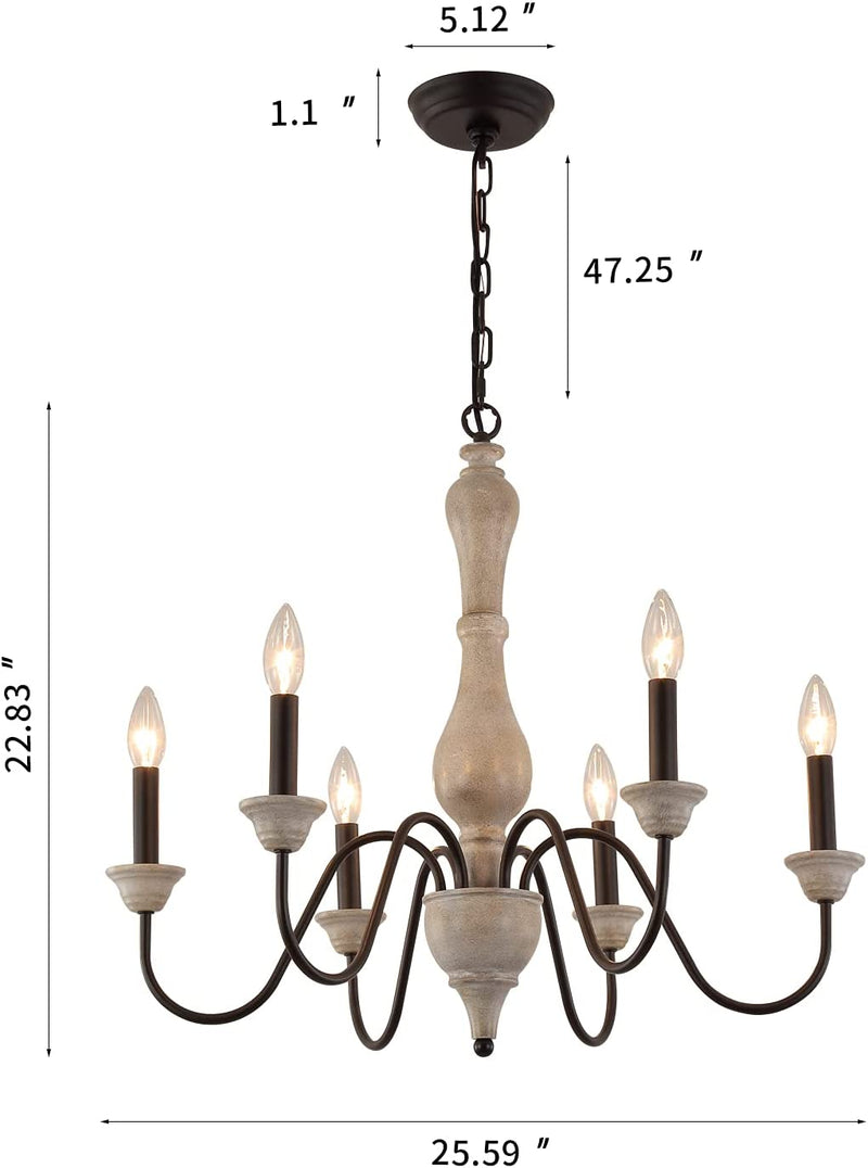 MEIXISUE French Country Chandelier,Farmhouse Vintage Antique Chandelier Pendant Light Fixtures for Kitchen Island Dining Room Living Room Foyer Entryway Office UL Listed Home & Garden > Lighting > Lighting Fixtures > Chandeliers MEIXI   