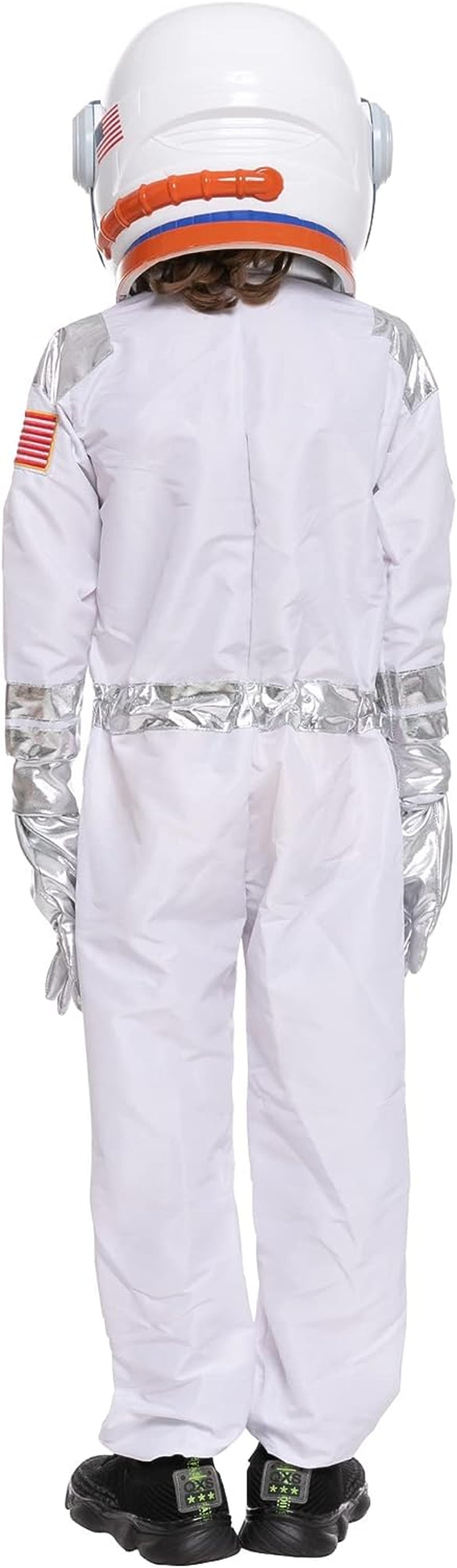 Spooktacular Creations Halloween Child Unisex Astronaut Costume with Silver Stripes for Party Favors (Medium (8-10Yr))