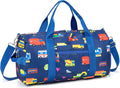 Duffle Bags for Kids Boys Gym Tote Bag Sports Overnight Travel Duffle with Shoe Compartment and Wet Pocket (Dinosaur Dark Blue)