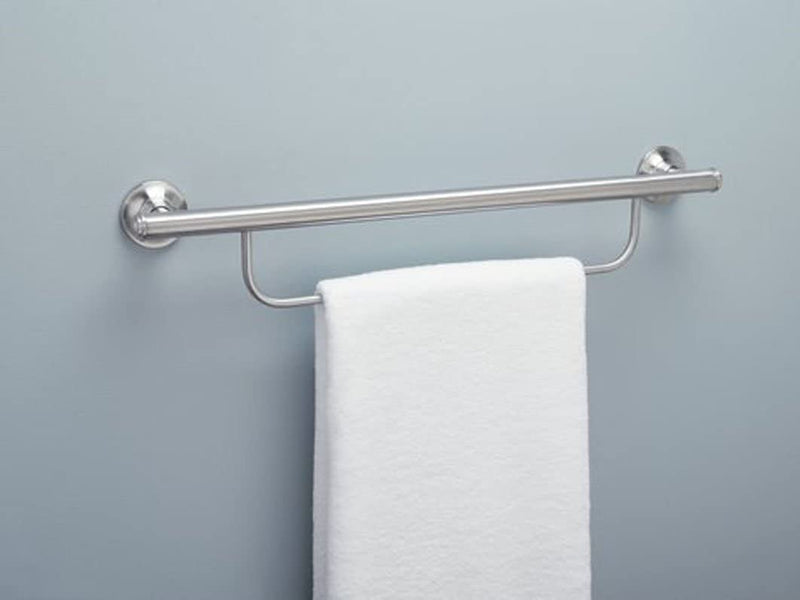 Moen LR2350DBN Home Care Bathroom Safety 24-Inch Grab Bar with Towel Bar, Brushed Nickel Sporting Goods > Outdoor Recreation > Fishing > Fishing Rods Moen Incorporated   