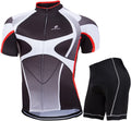 ZEROBIKE Men Breathable Quick Dry Comfortable Short Sleeve Jersey + Padded Shorts Cycling Clothing Set Cycling Wear Clothes Sporting Goods > Outdoor Recreation > Cycling > Cycling Apparel & Accessories ZEROBIKE Type 1 XX-Large 
