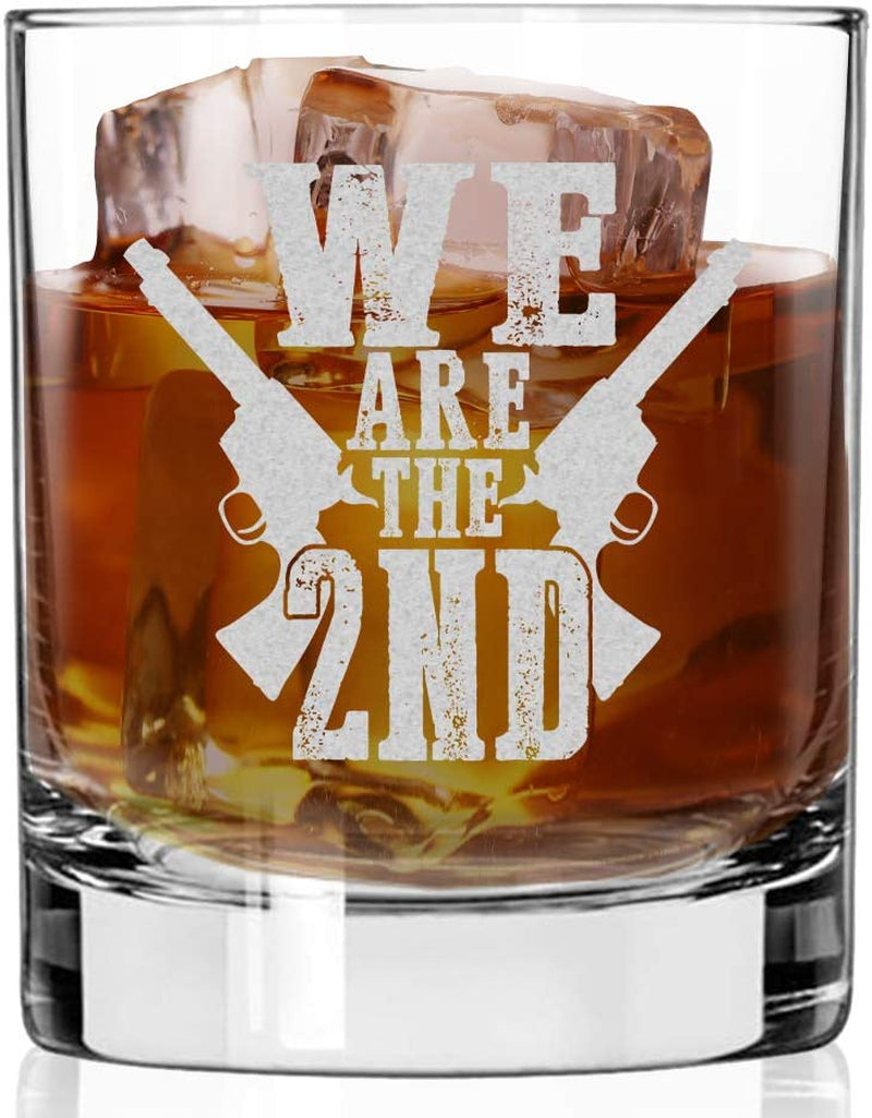 Patriots Cave 2ND Amendment to the Constitution | 2 Oz Bourbon Whiskey Shot Glass | Patriotic Old Fashioned Shot Glasses for Men | Retirement Gifts for Men | 21St Birthday Shot Glass | Made in USA Home & Garden > Kitchen & Dining > Tableware > Drinkware Patriots Cave We Are The 2nd | Whiskey Scotch Glass  