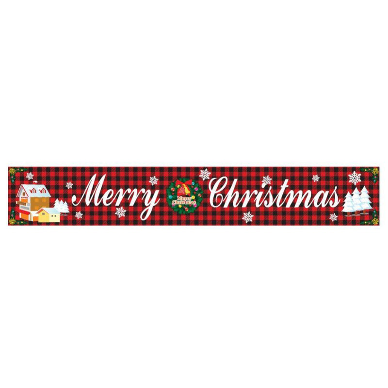 Merry Christmas Decorations Outdoor Banner,Red Buffalo Plaid Christmas Yard Sign,Xmas Party Sign Indoor & Outdoor Hanging Decor Supplies  DSAmazing B  