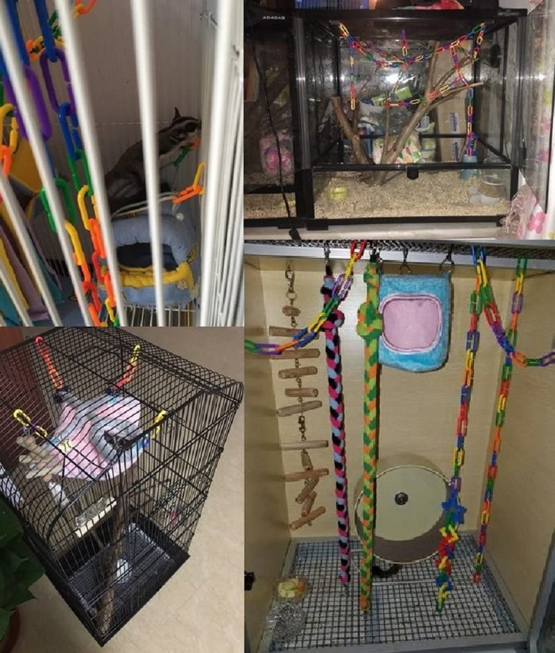 100 Piece Plastic C-Clips Hooks Chain Links C-Links Rat Parrot Bird Toy Cage Animals & Pet Supplies > Pet Supplies > Bird Supplies > Bird Toys YUYUSO   