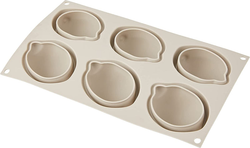 Silikomart Delizia Al Limone (Lemon Delight) Silicone Mold, Flexible Tray with 3D Technology Creates 6 Textured Lemon-Shaped Desserts, Oven, Microwave, Freezer and Dishwasher Safe, Made in Italy Home & Garden > Kitchen & Dining > Cookware & Bakeware silikomart   