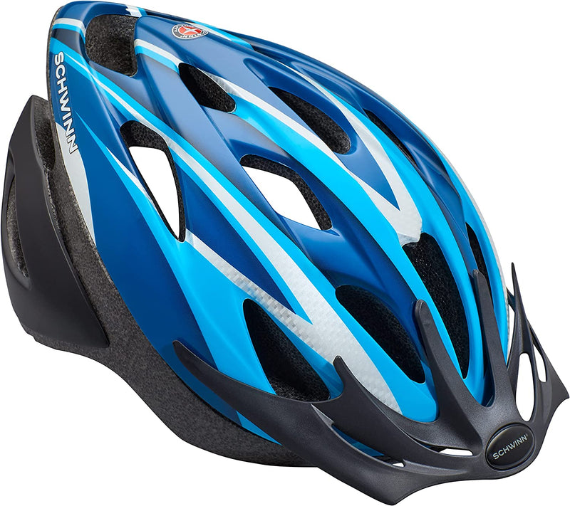 Schwinn Thrasher Youth Lightweight Bike Helmet, Dial Fit Adjustment, Multiple Colors Sporting Goods > Outdoor Recreation > Cycling > Cycling Apparel & Accessories > Bicycle Helmets Pacific Cycle, Inc Blue/Silver Youth 