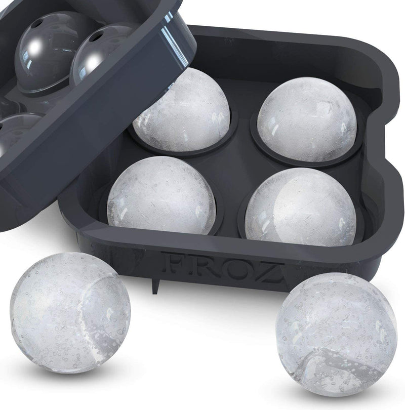 Housewares Solutions Froz Ice Ball Maker – Novelty Food-Grade Silicone Ice Mold Tray with 4 X 4.5Cm Ball Capacity Home & Garden > Kitchen & Dining > Barware Housewares Solutions   